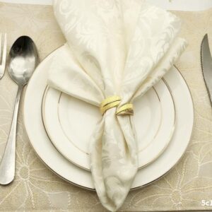 Napkin &golden rings