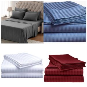 Luxury Cotton Stripped Bedsheets