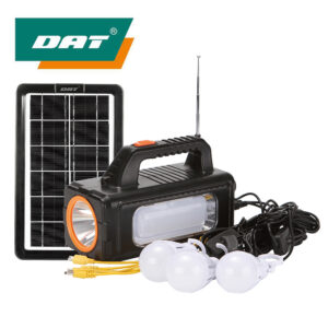 DAT 9013 Portable solar lighting system kit complete with 3 lamp and USB MP3 and radio solar energy light