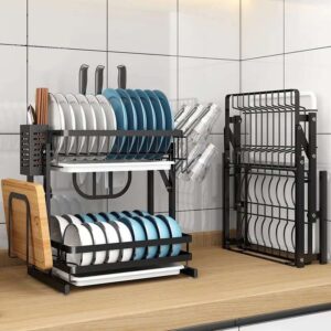 2 tier foldable dishrack