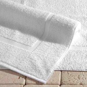 Cotton Plain White Bath Mat