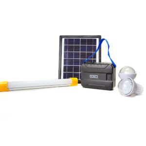 Solar lighting with bulbs set