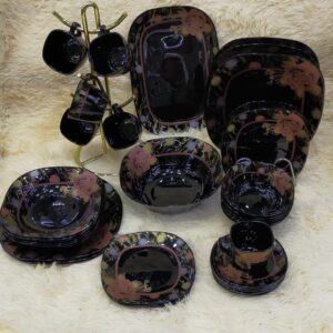 38pcs black dinner set
