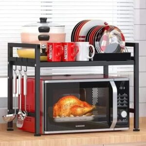 Single layer Heavy-duty Adjustable Microwave Stand