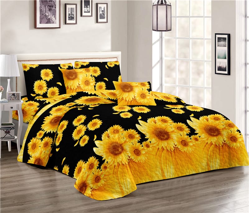 Flowered bedcover