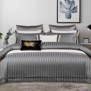 Luxury Cotton Satin Stripped Duvet cover sets