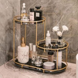 Light Luxury Storage Shelf/Cosmetics Toiletries Organizer 