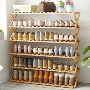 Bamboo shoe rack