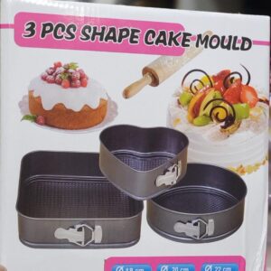 3pcs Cake moulds/baking tins