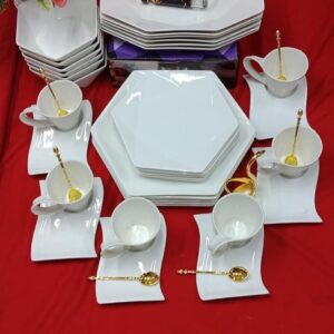 Hexagonal dinner set 