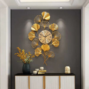 wrought iron Leaf Wall clock