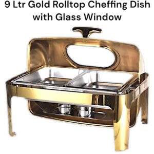 9.0 Ltr Gold Rolltop with Glass Window
