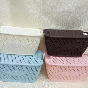 Woven design plastic organizing