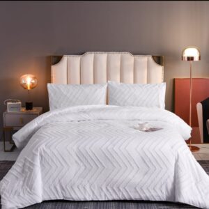 3pc Tufted Wave Duvet cover set