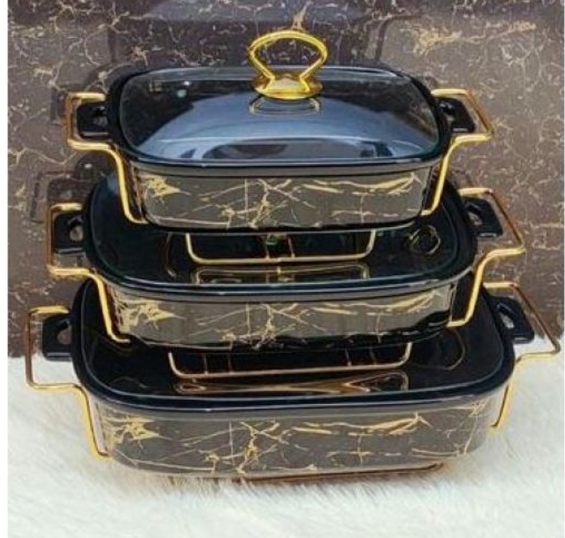 3 pcs Generic Ceramic Food Warmer Chafing Dish For Food Service - Image 2