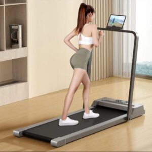 Slim Foldable Treadmill For Walking And Running, Cardio Exercise Machine, Preset And Adjustable Programs, With Wireless Remote Control, Suitable For Home Use